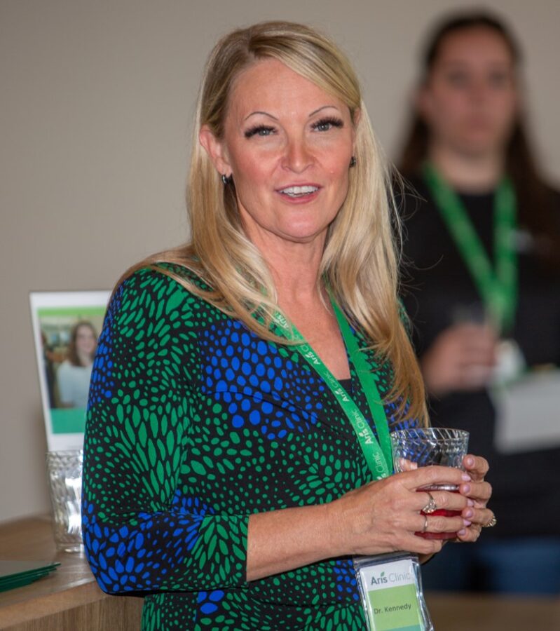 Dr. Shalene Kennedy, founder of Aris Clinic, at the clinic’s 15-year anniversary celebration.